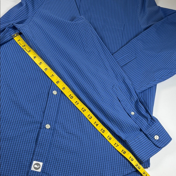 Vineyard Vines Murray Shirt Blue Checkered Long Sleeve Button Down Sz L - Picture 4 of 10